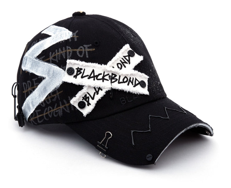 ブラックブロンド(BLACKBLOND)  BBD Original Logo Cap Dirty Custom Ver. (Black)