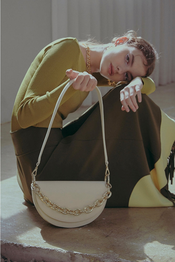 BBYB(ビービーワイビー) Atti Saddle Cross Bag (Ivory Cream)