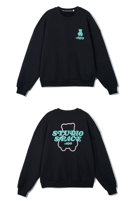 AQO_studiospace(アコスタジオスペース)  AQO LETTERING SWEATSHIRTS NAVY