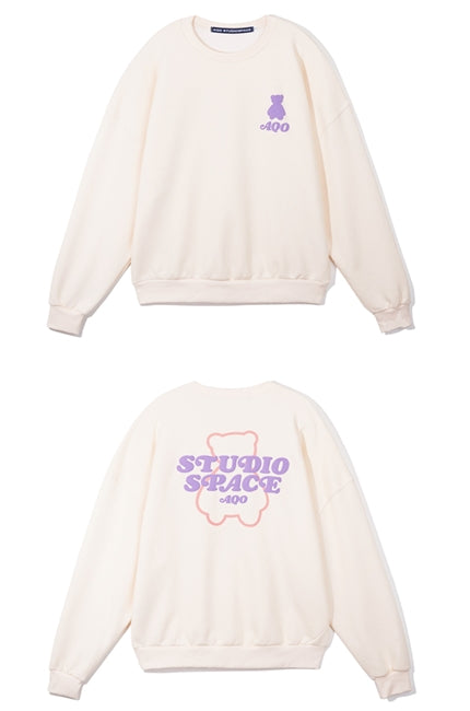 AQO_studiospace(アコスタジオスペース)  AQO LETTERING SWEATSHIRTS IVORY