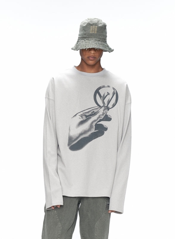 OVERR(オベルー) 20FW OVR COIN GRAY L/S T-SHIRTS