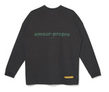 OVERR(オベルー) 20FW AMOUR-PROPRE LOGO CHARCOAL L/S T-SHIRTS