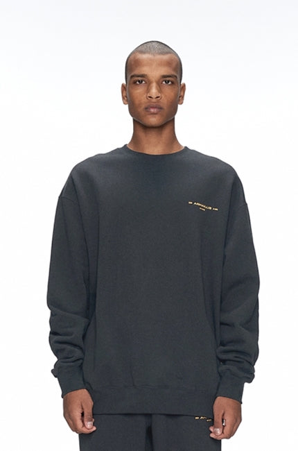 OVERR(オベルー) 20FW BASIC LOGO CHARCOAL SWEATSHIRTS