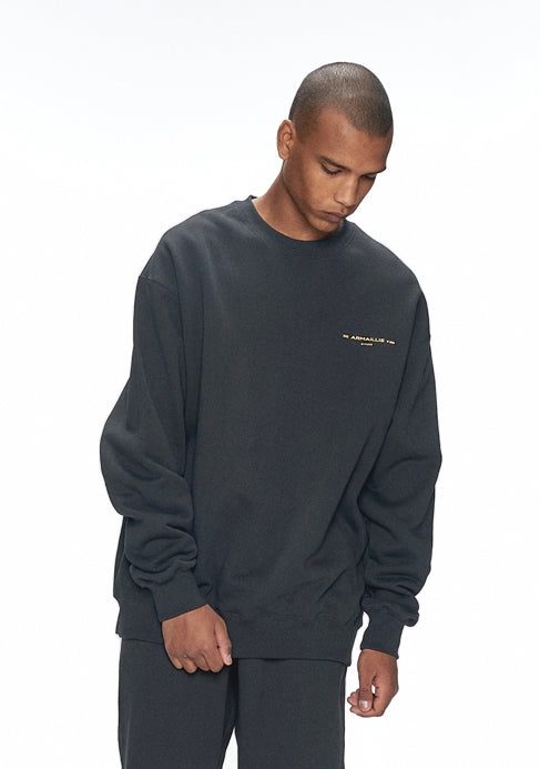 OVERR(オベルー) 20FW BASIC LOGO CHARCOAL SWEATSHIRTS
