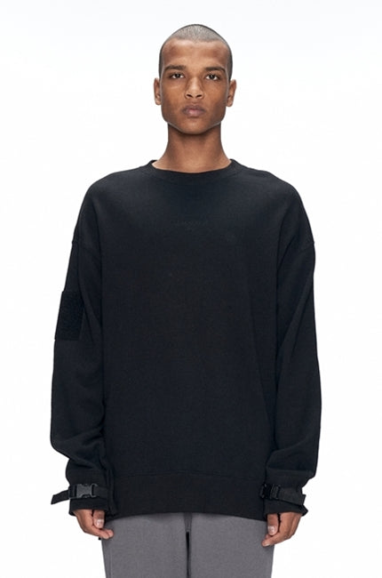 OVERR(オベルー) 20FW VELCRO BLACK SWEATSHIRTS