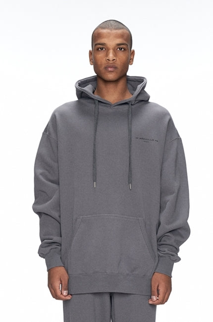 OVERR(オベルー) 20FW BASIC LOGO GRAY HOODIE