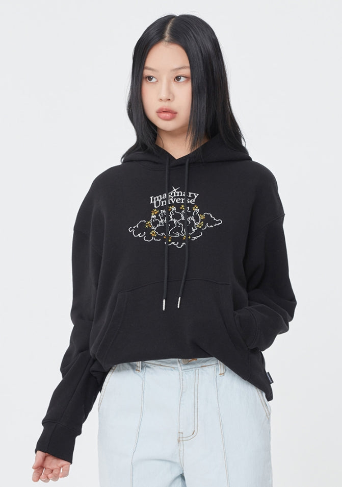 ロマンティッククラウン(ROMANTIC CROWN)   WOMAN RABBIT HOODIE_BLACK