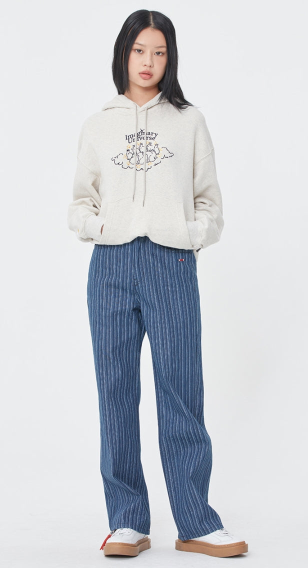 ロマンティッククラウン(ROMANTIC CROWN)  WOMAN RABBIT HOODIE_MELANGE IVORY