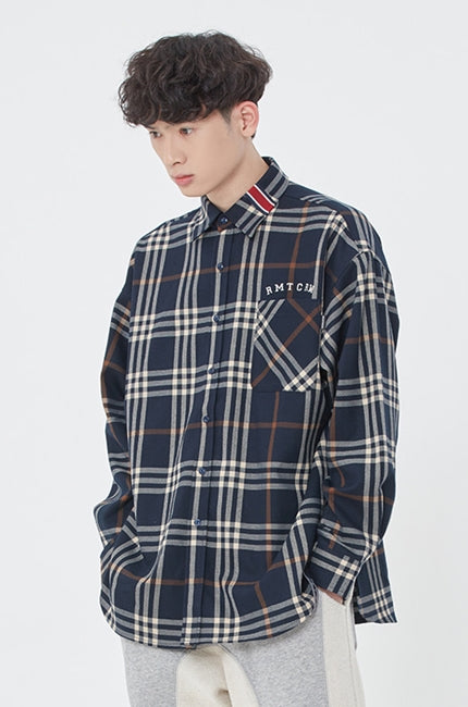 ロマンティッククラウン(ROMANTIC CROWN)  CLASSIC CHECK SHIRT_NAVY