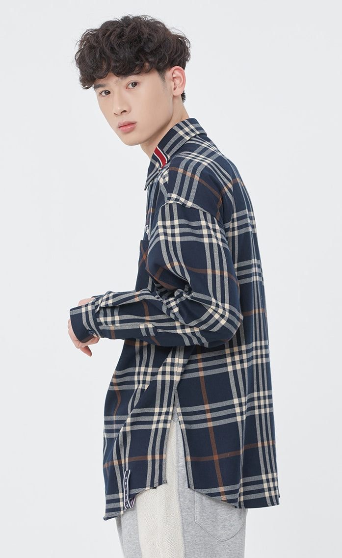 ロマンティッククラウン(ROMANTIC CROWN)  CLASSIC CHECK SHIRT_NAVY