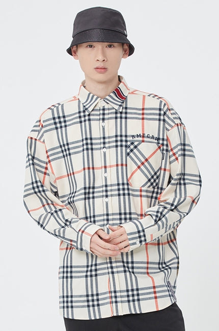 ロマンティッククラウン(ROMANTIC CROWN)  CLASSIC CHECK SHIRT_OATMEAL