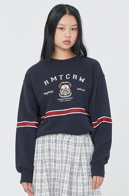 ロマンティッククラウン(ROMANTIC CROWN)  RMTC CLUB SWEAT SHIRT_NAVY