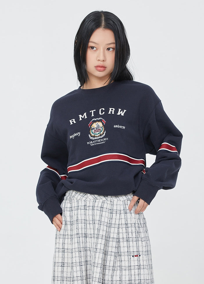 ロマンティッククラウン(ROMANTIC CROWN)  RMTC CLUB SWEAT SHIRT_NAVY