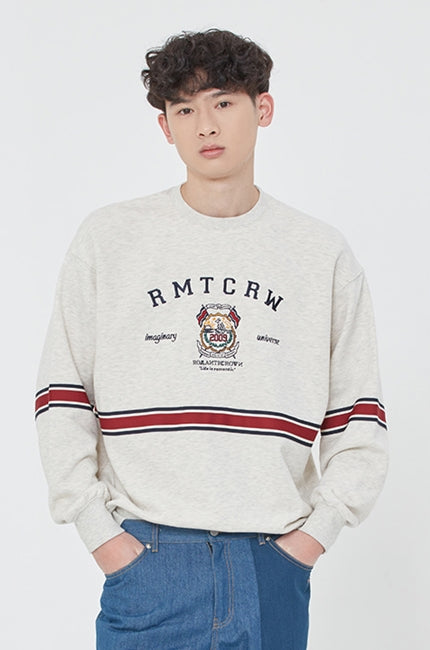 ロマンティッククラウン(ROMANTIC CROWN)  RMTC CLUB SWEAT SHIRT_MELANGE IVORY