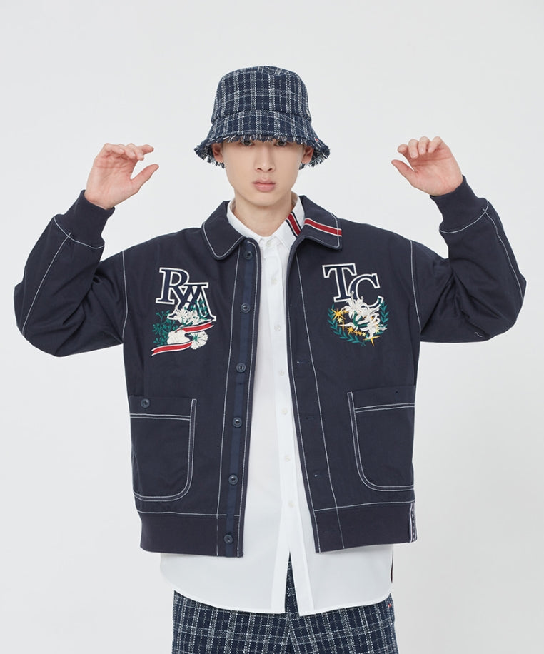 ロマンティッククラウン(ROMANTIC CROWN) RMTC CLUB CARDIGAN_NAVY