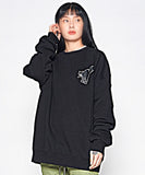 STIGMA(スティグマ) CAT OVERSIZED HEAVY SWEAT CREWNECK BLACK