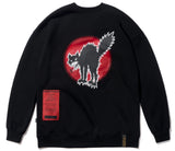 STIGMA(スティグマ) CAT OVERSIZED HEAVY SWEAT CREWNECK BLACK