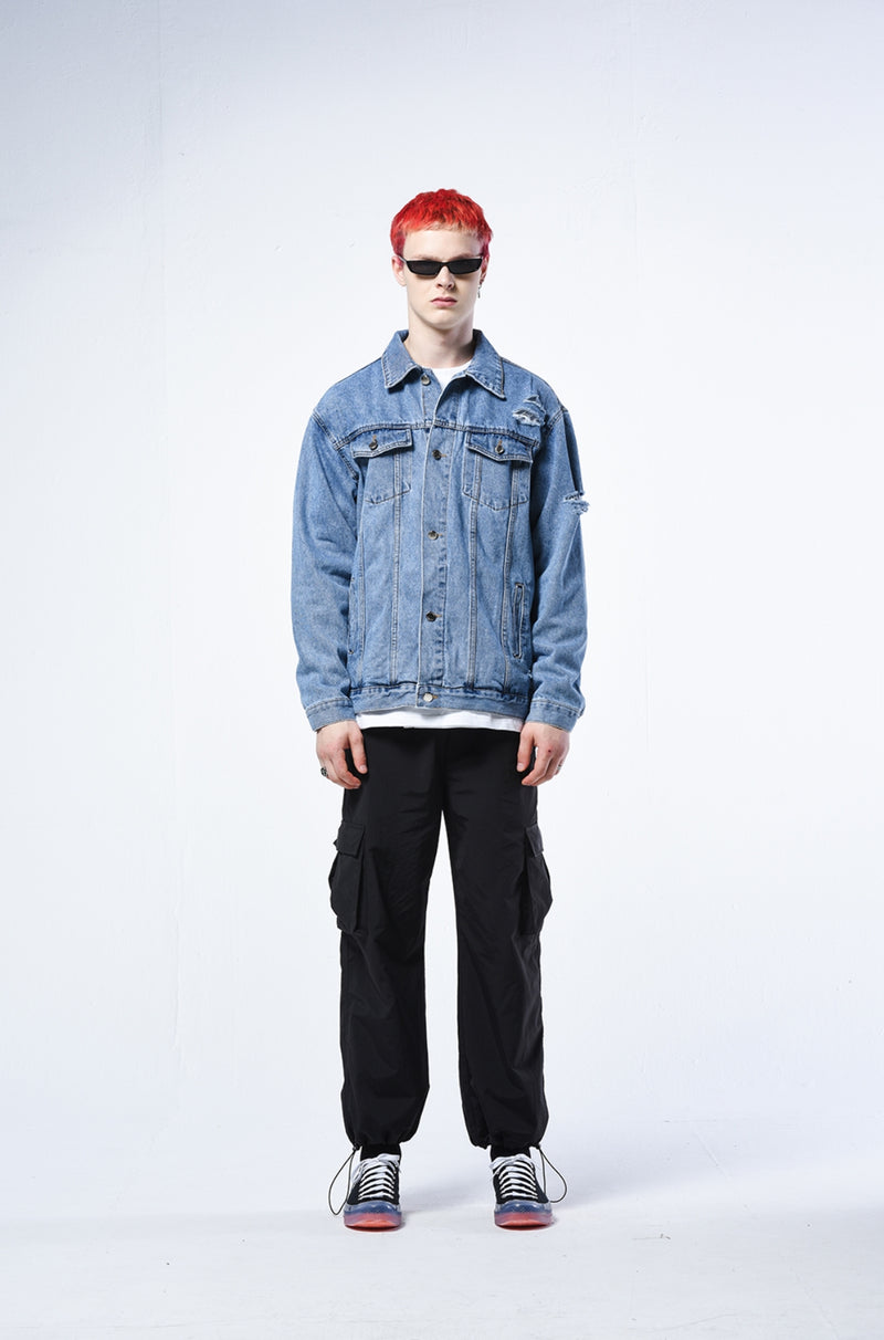 シディスコンマ(SHETHISCOMMA)  PEACE OUT DENIM JK