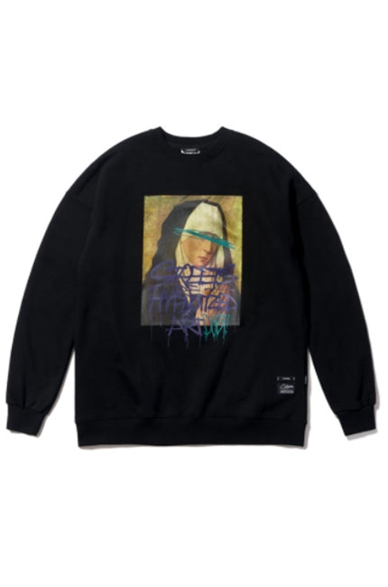 STIGMA(スティグマ) PRAY OVERSIZED HEAVY SWEAT CREWNECK BLACK