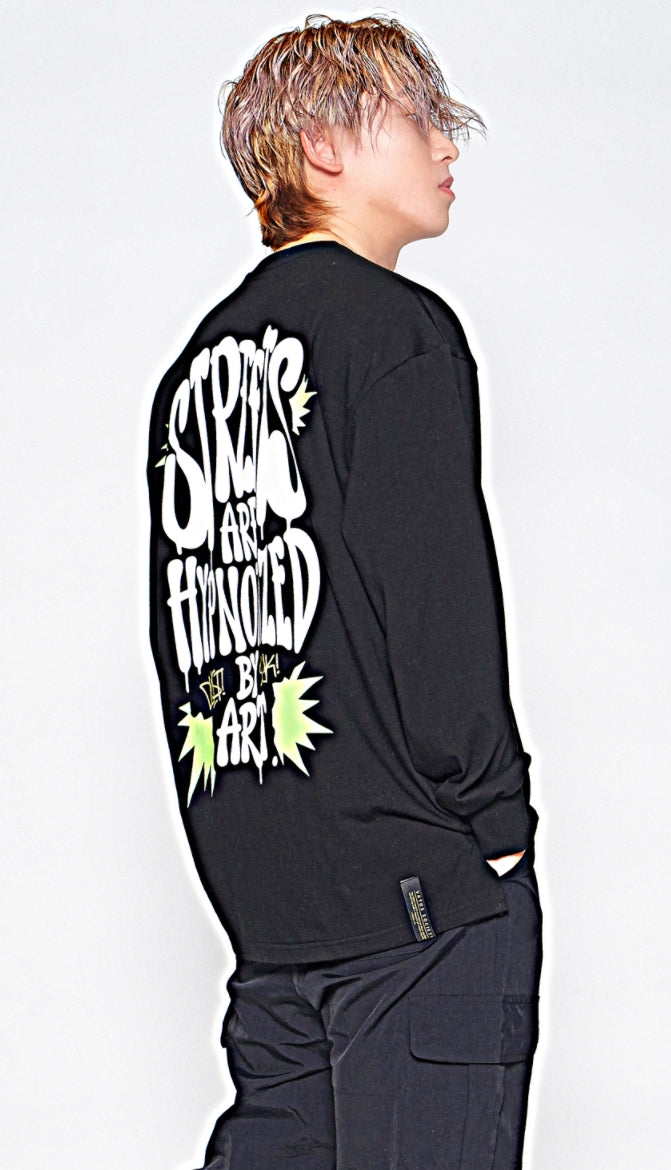 STIGMA(スティグマ) 20 SMILE OVERSIZED LONG SLEEVES T-SHIRTS BLACK