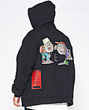 STIGMA(スティグマ) CARTOON OVERSIZED HEAVY SWEAT HOODIE BLACK