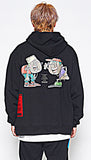 STIGMA(スティグマ) CARTOON OVERSIZED HEAVY SWEAT HOODIE BLACK