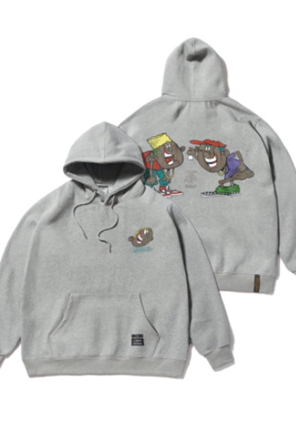 STIGMA(スティグマ) CARTOON OVERSIZED HEAVY SWEAT HOODIE GREY