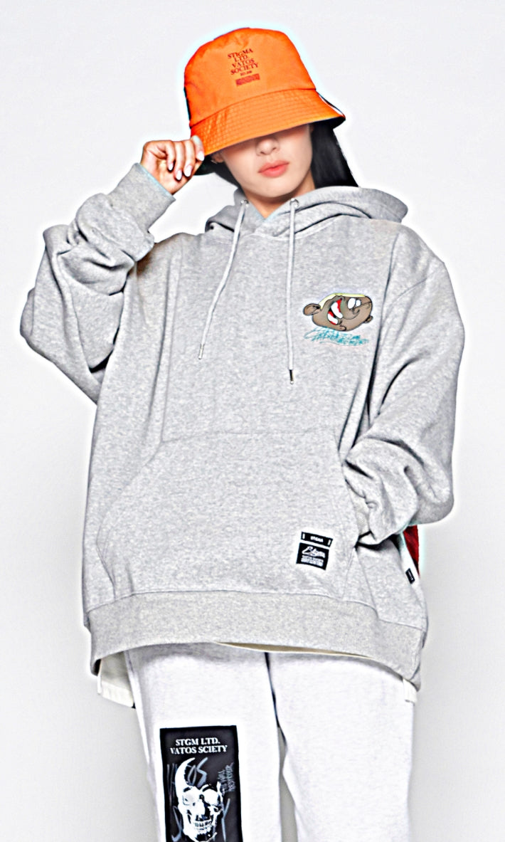 STIGMA(スティグマ) CARTOON OVERSIZED HEAVY SWEAT HOODIE GREY