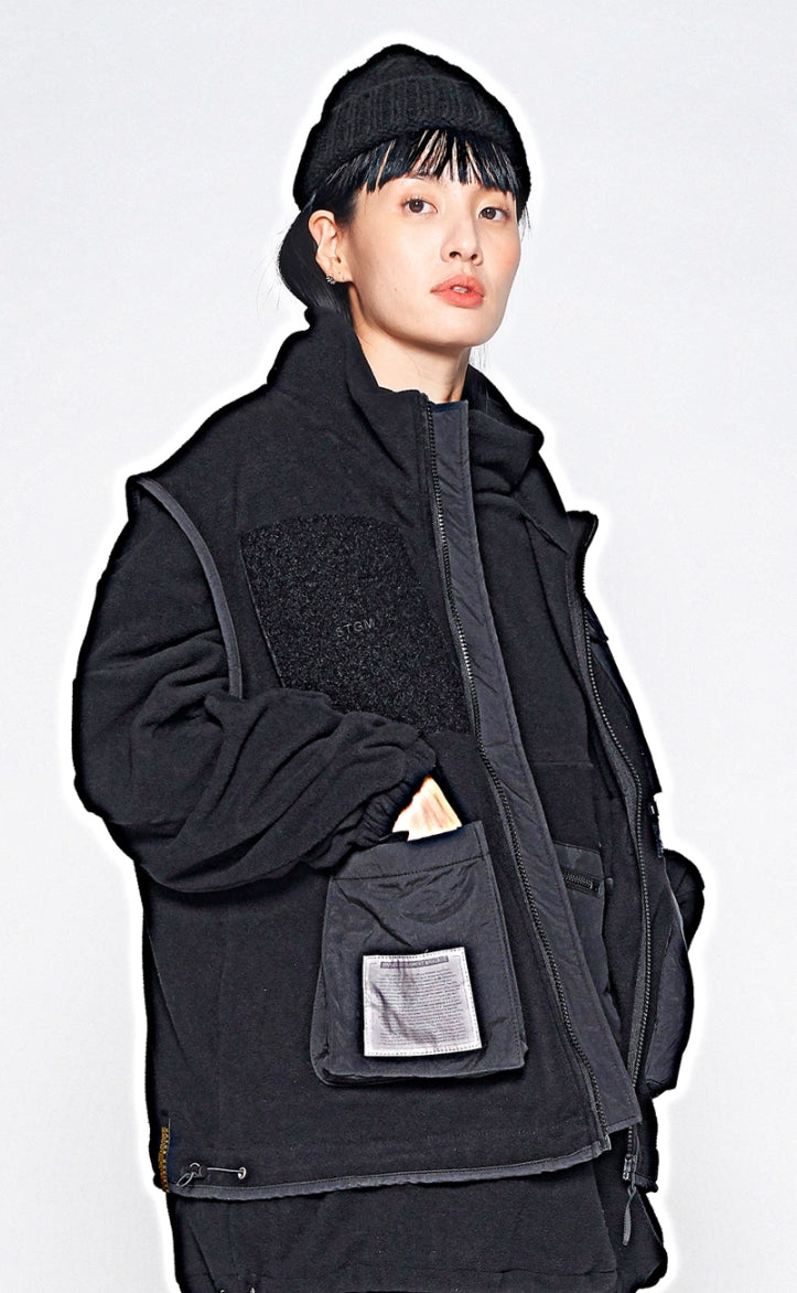STIGMA(スティグマ) BLEND FLEECE VEST BLACK