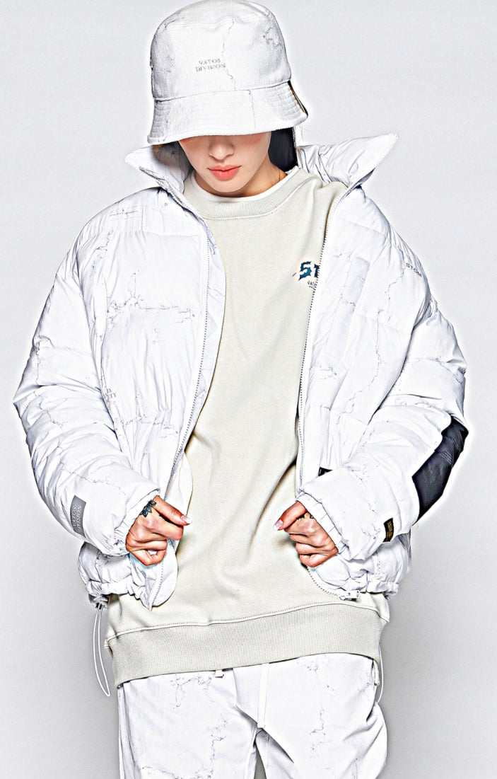 STIGMA(スティグマ) DV SHORT PADDING JACKET MARBLE WHITE