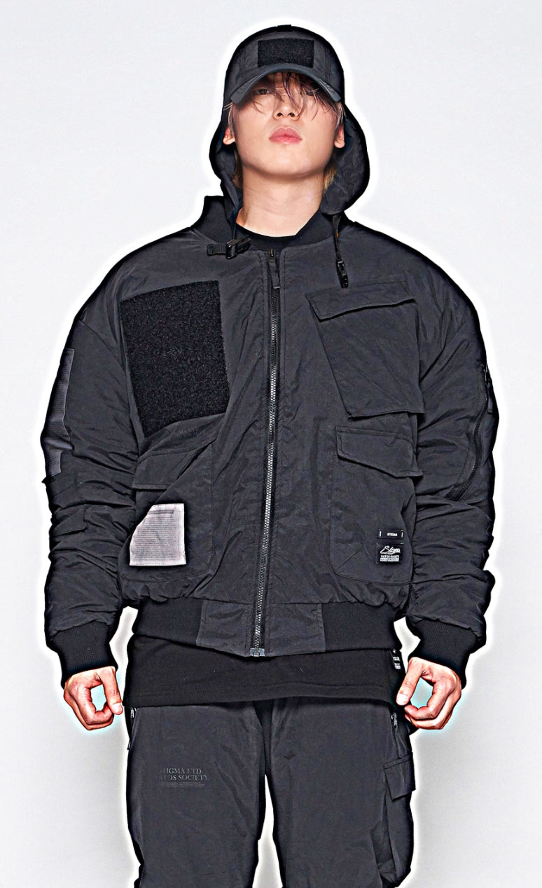 STIGMA(スティグマ) DV TECH OVERSIZED PADDING MA-1 JACKET BLACK