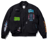 STIGMA(スティグマ) WOLF OVERSIZED QUILTED MA-1 JACKET BLACK