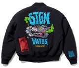 STIGMA(スティグマ) WOLF OVERSIZED QUILTED MA-1 JACKET BLACK