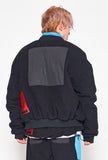 STIGMA(スティグマ) BLEND OVERSIZED FLEECE MA-1 JACKET BLACK