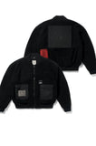 STIGMA(スティグマ) BLEND OVERSIZED FLEECE MA-1 JACKET BLACK