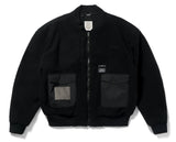 STIGMA(スティグマ) BLEND OVERSIZED FLEECE MA-1 JACKET BLACK