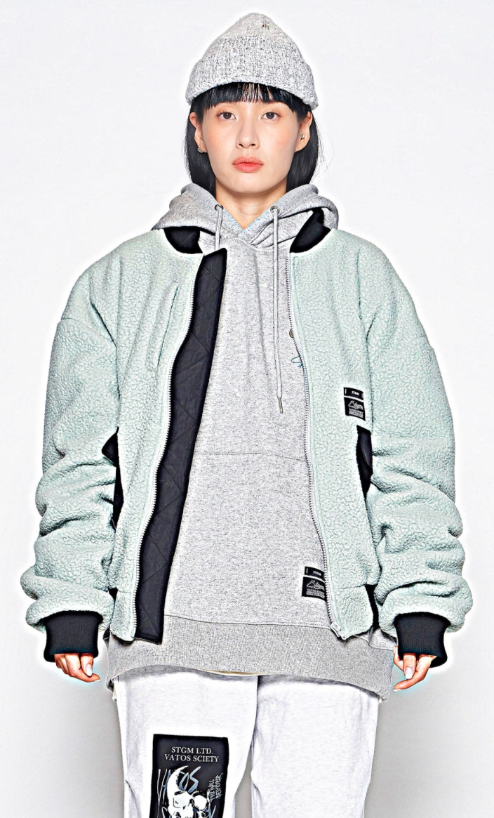 STIGMA(スティグマ) BLEND OVERSIZED FLEECE MA-1 JACKET OLIVE