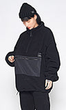 STIGMA(スティグマ) BLEND OVERSIZED FLEECE ANORAK JACKET BLACK