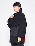 STIGMA(スティグマ) BLEND OVERSIZED FLEECE ANORAK JACKET BLACK