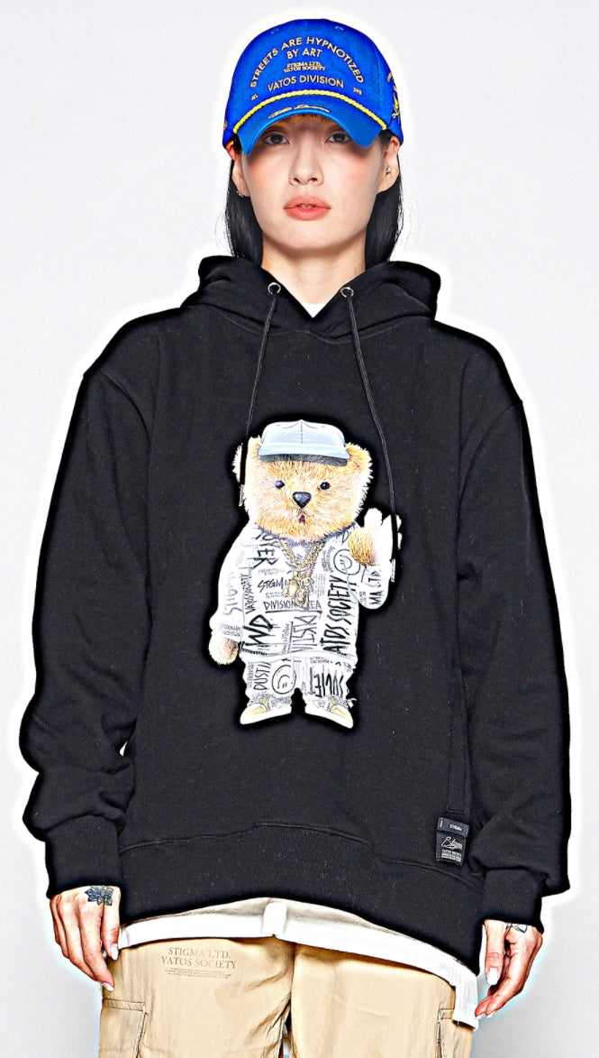 STIGMA(スティグマ) 20 COMPTON BEAR HEAVY SWEAT HOODIE BLACK