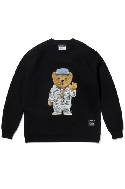STIGMA(スティグマ) 20 COMPTON BEAR HEAVY SWEAT CREWNECK BLACK
