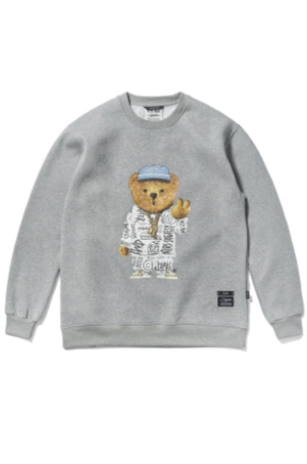 STIGMA(スティグマ) 20 COMPTON BEAR HEAVY SWEAT CREWNECK GREY