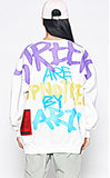 STIGMA(スティグマ) 20 GRAFFITI OVERSIZED HEAVY SWEAT CREWNECK WHITE