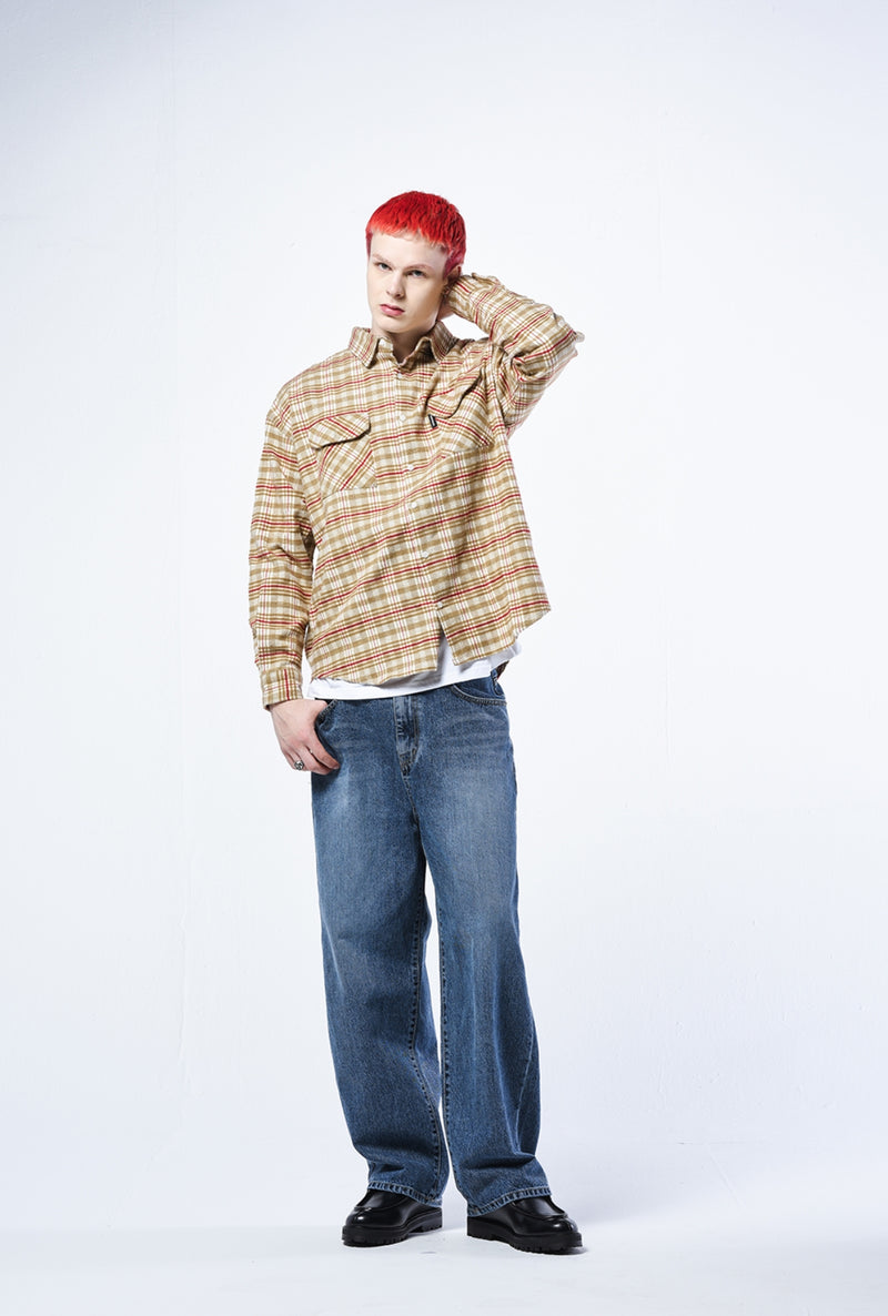 シディスコンマ(SHETHISCOMMA) LONG WIDE DENIM PANTS