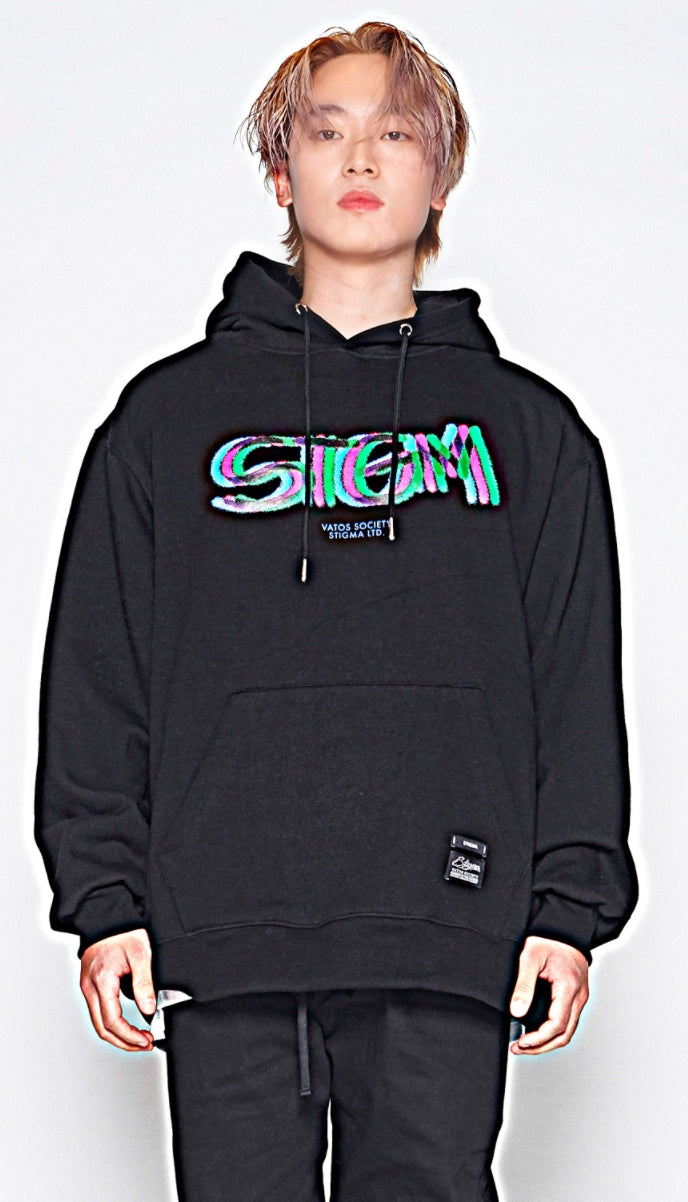 STIGMA(スティグマ) LSD OVERSIZED HEAVY SWEAT HOODIE BLACK