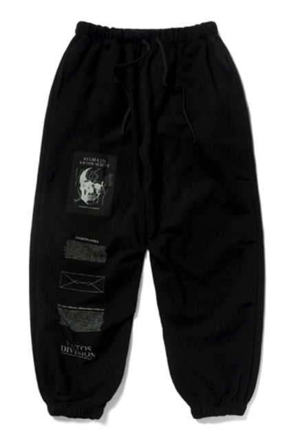 STIGMA(スティグマ)  SKULL HEAVY SWEAT WIDE JOGGER PANTS BLACK