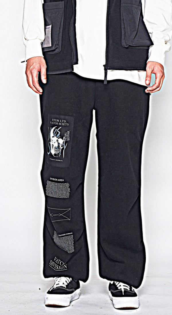 STIGMA(スティグマ)  SKULL HEAVY SWEAT WIDE JOGGER PANTS BLACK