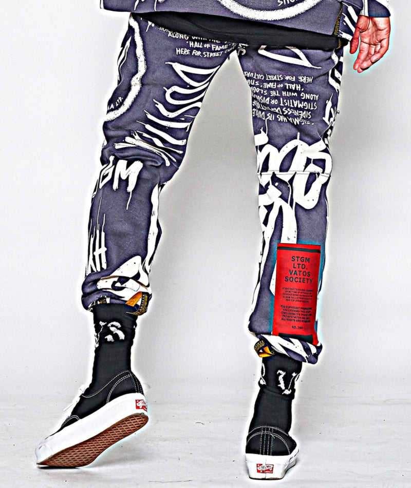 STIGMA(スティグマ)  20 GRAFFITI HEAVY SWEAT JOGGER PANTS BLACK