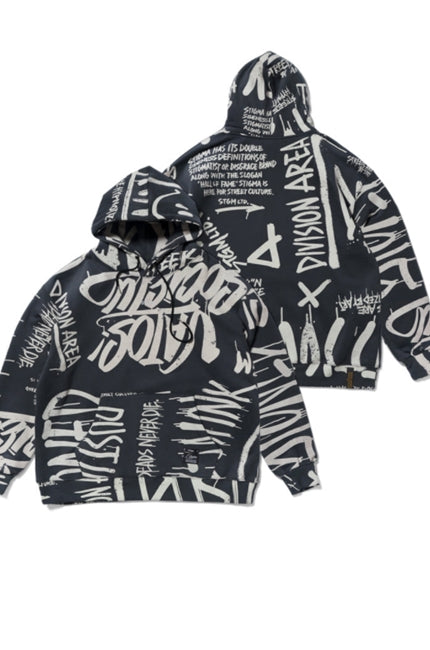 STIGMA(スティグマ)   20 GRAFFITI OVERSIZED HEAVY SWEAT HOODIE BLACK