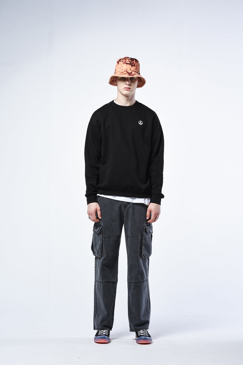 シディスコンマ(SHETHISCOMMA) WASHED BUCKET HAT(BK)